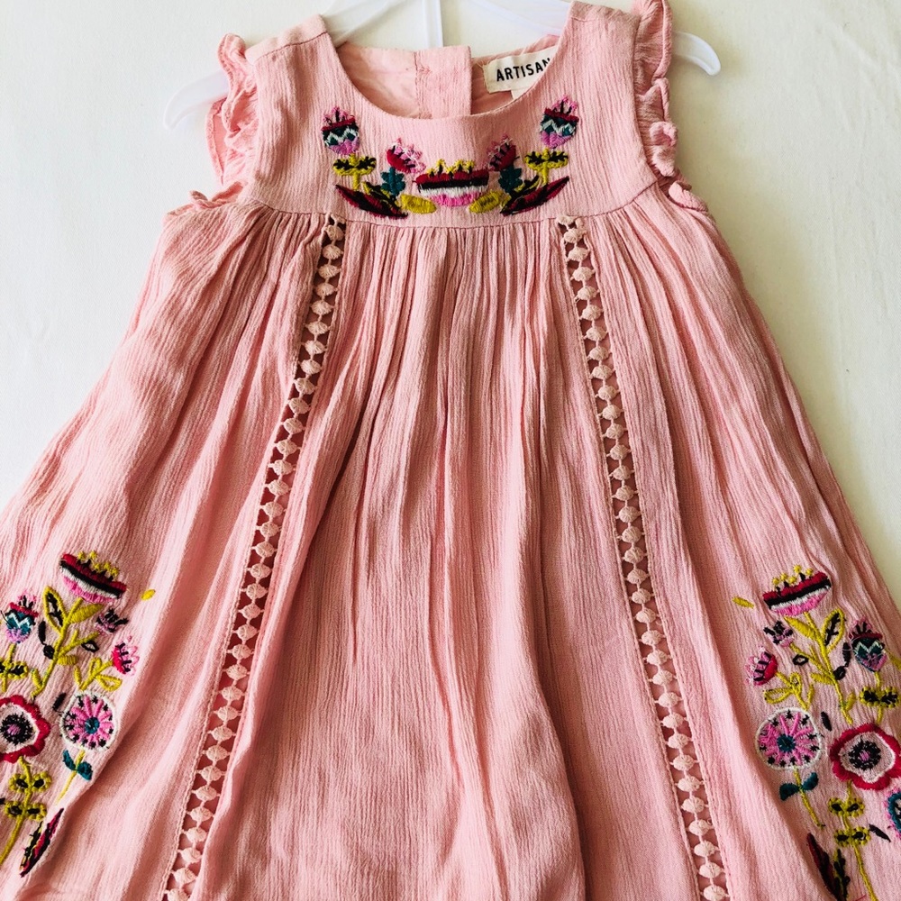 2pc artisan NY embroidered dress and bloomers